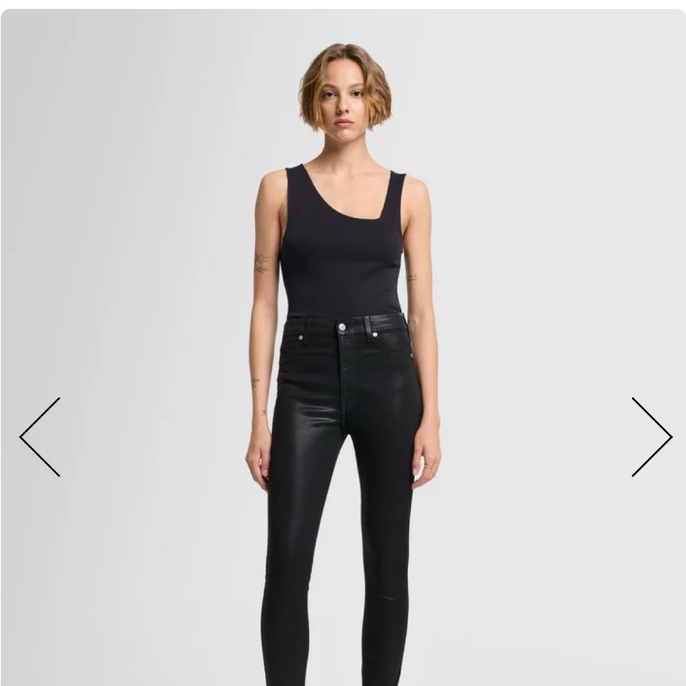 Seven 7 for all Mankind black coated the High-Waist ankle skinny b- air